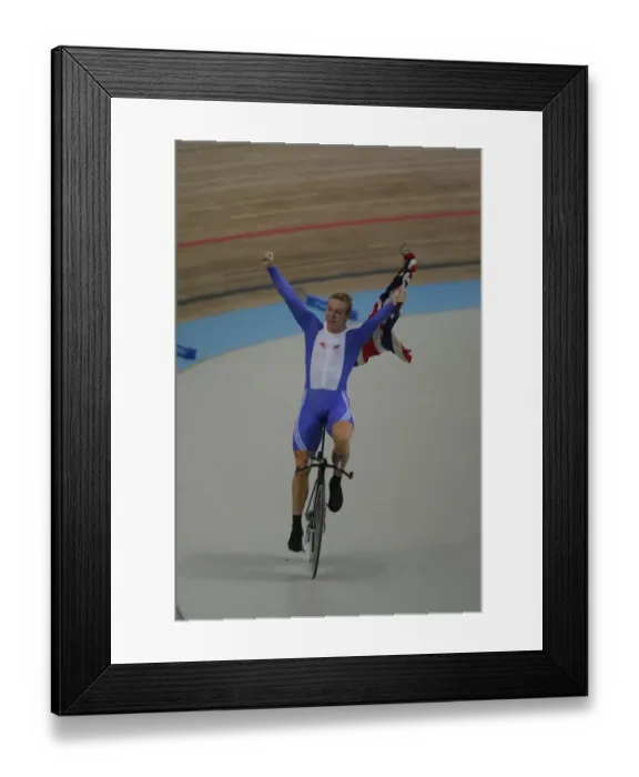 Framed Print : Chris Hoy Mens Ikm Time Trial Mens 1km Time Trial Athens, Greece 20 August 2004 Date