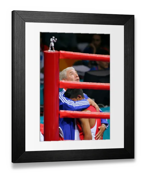 Framed Print : Amir Khan & Coach Mick Jelley Framed Print : Amir Khan & Coach Mick Jelley