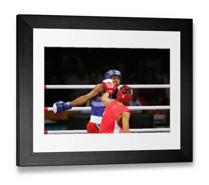 Framed Print : Amir Khan & Mario Kindelan