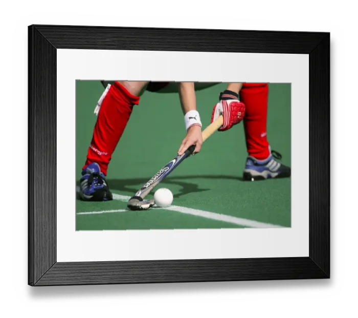 Framed Print : Hockey Stick & Ball Framed Print : Hockey Stick & Ball