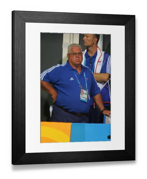 Framed Print : Great Britain Swimming Coach Framed Print : Great Britain Swimming Coach