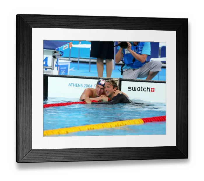 Framed Print : Ian Thorpe & Pieter Van Der Hoogenband Framed Print : Ian Thorpe & Pieter Van Der Hoogenband