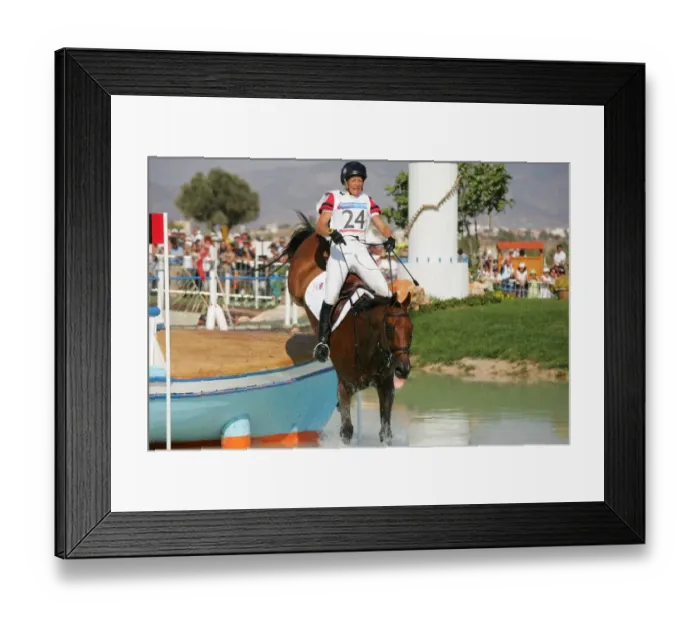 Framed Print : Mary King 3 Day Eventing, Cross Country Cross Country Athens, Greece 17 August 2004 Date