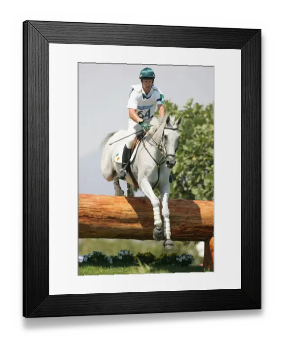 Framed Print : Mark Kyle 3 Day Eventing, Cross Country Cross Country Athens, Greece 17 August 2004 Date