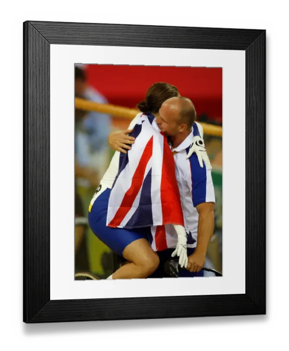 Framed Print : Victoria Pendleton & Coach Framed Print : Victoria Pendleton & Coach