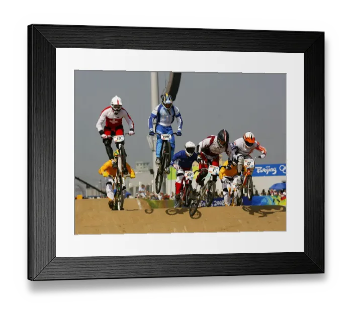 Framed Print : Mens Bmx Bmx Arena Date: 22 August 2008 Framed Print : Mens Bmx Bmx Arena Date: 22 August 2008