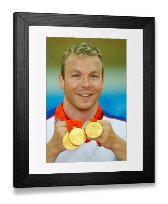 Framed Print : Chris Hoy Great Britain Date: 19 August 2008 Framed Print : Chris Hoy Great Britain Date: 19 August 2008
