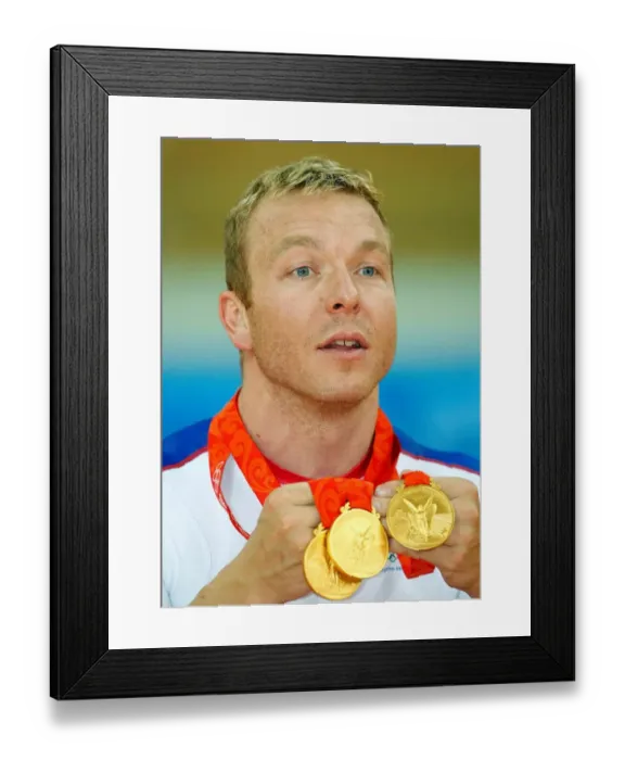 Framed Print : Chris Hoy Great Britain Date: 19 August 2008 Framed Print : Chris Hoy Great Britain Date: 19 August 2008
