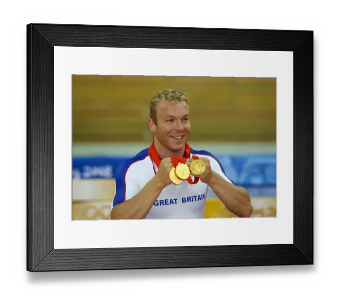 Framed Print : Chris Hoy Great Britain Date: 19 August 2008 Framed Print : Chris Hoy Great Britain Date: 19 August 2008