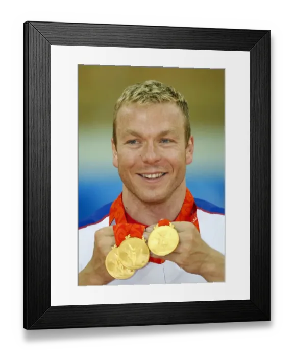 Framed Print : Chris Hoy Great Britain Date: 19 August 2008 Framed Print : Chris Hoy Great Britain Date: 19 August 2008