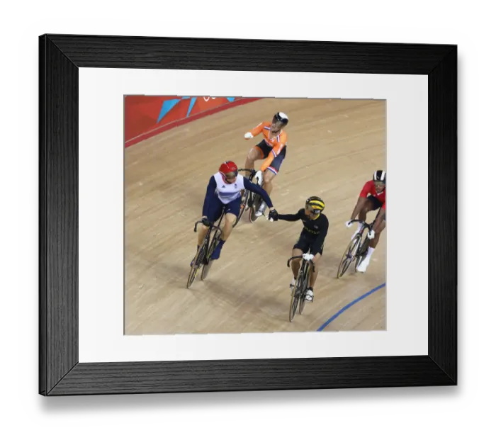 Framed Print : Chris Hoy & Azizulhasni Awang