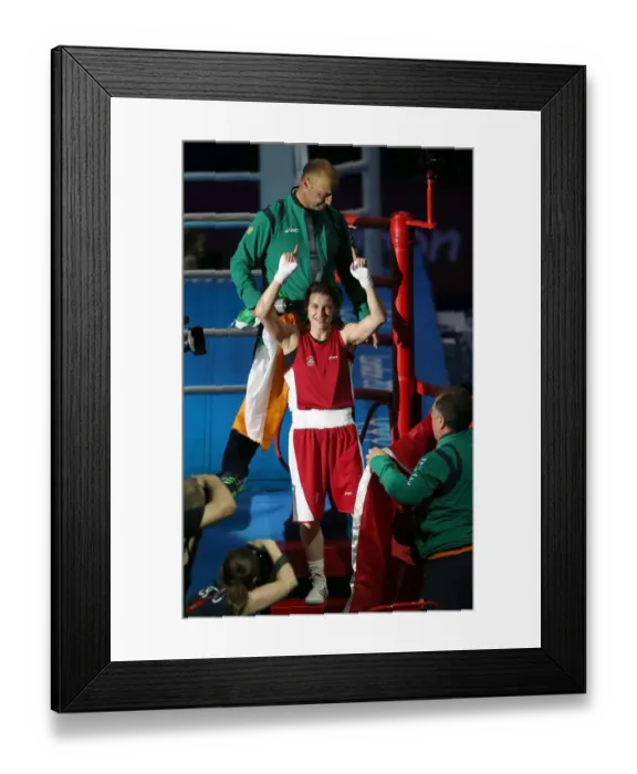 Framed Print : Katie Taylor Takes Gold Framed Print : Katie Taylor Takes Gold