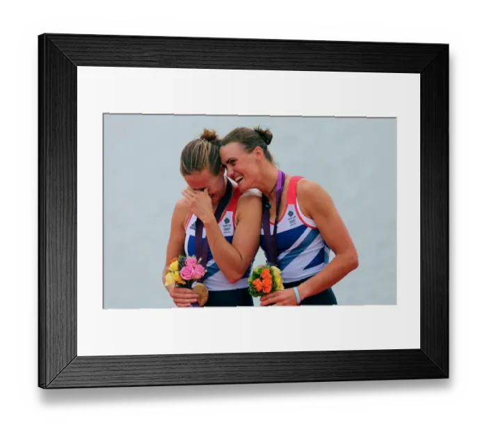Framed Print : Helen Glover & Heather Stanning Win Team Gbs First Gold Framed Print : Helen Glover & Heather Stanning Win Team Gbs First Gold