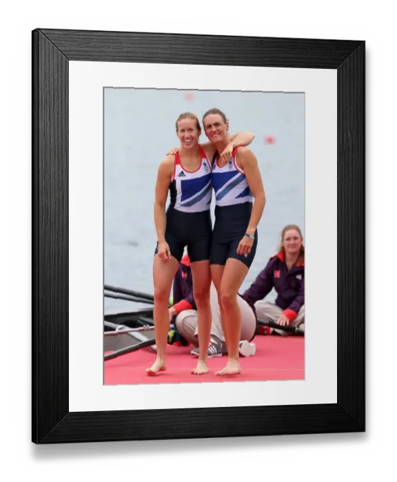 Framed Print : Helen Glover & Heather Stanning Win Team Gbs First Gold Framed Print : Helen Glover & Heather Stanning Win Team Gbs First Gold