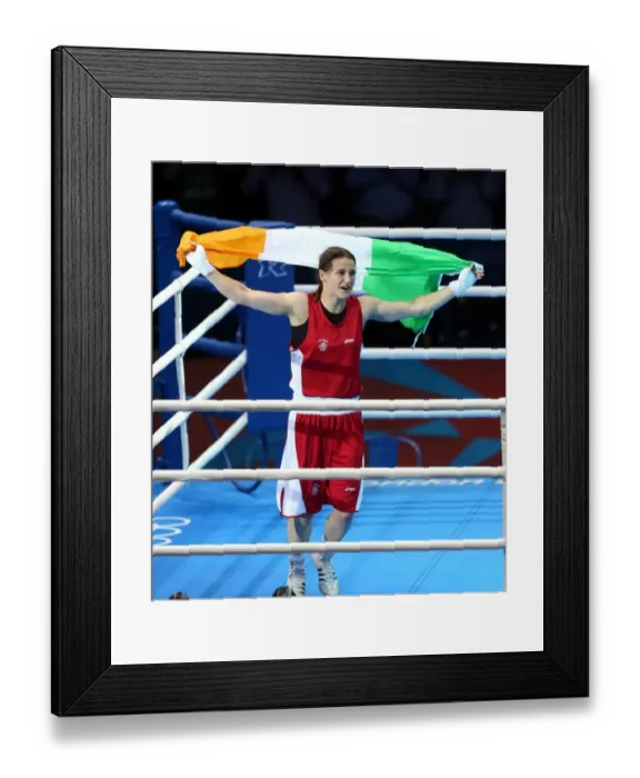 Framed Print : Katie Taylor Takes Gold Framed Print : Katie Taylor Takes Gold