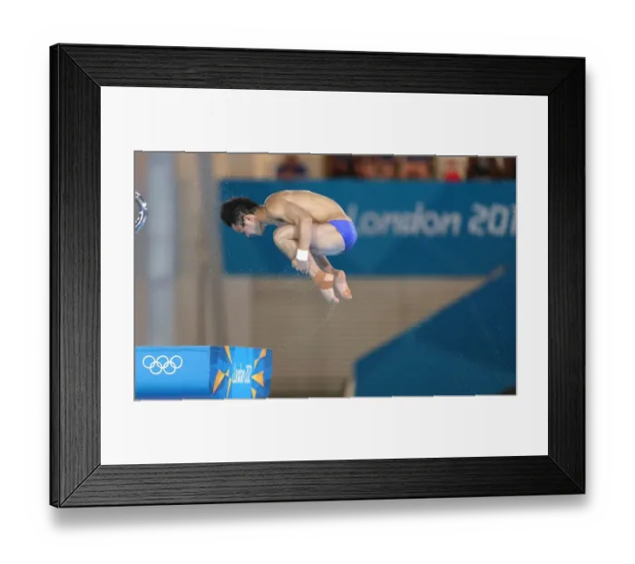 Framed Print : Bo Qiu China London 2012 Olympic Games, Diving Framed Print : Bo Qiu China London 2012 Olympic Games, Diving