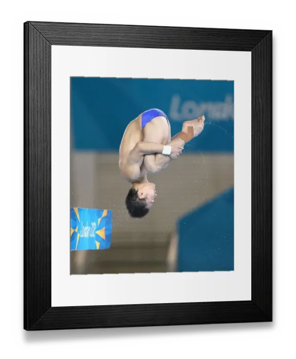 Framed Print : Bo Qiu China London 2012 Olympic Games, Diving