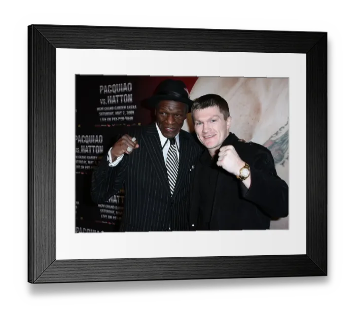 Framed Print : Floyd Mayweather Sr, Ricky Hatton