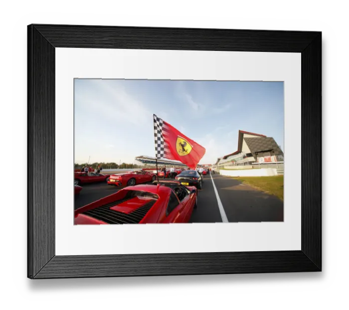 Framed Print : Ferrari 328 Gts With Flag