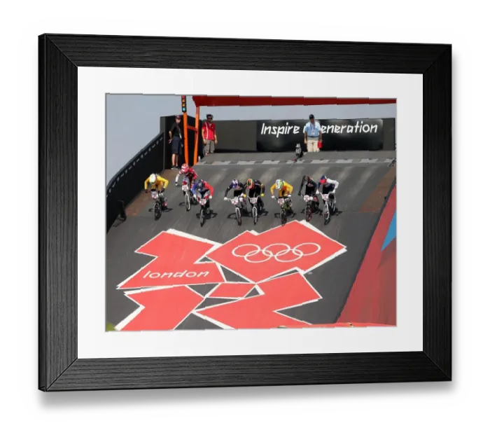 Framed Print : Olympic Womens Bmx Race Start Framed Print : Olympic Womens Bmx Race Start