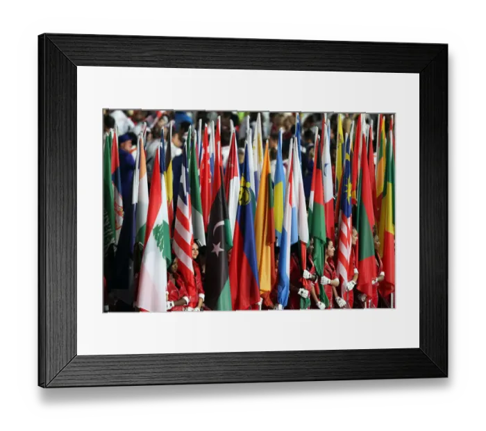 Framed Print : Flags Olympic Games Closing Ceremony London 2012 Olympic Games Closing Ceremony Stratford