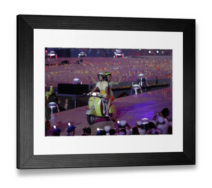 Framed Print : Girls On Motorbike Framed Print : Girls On Motorbike