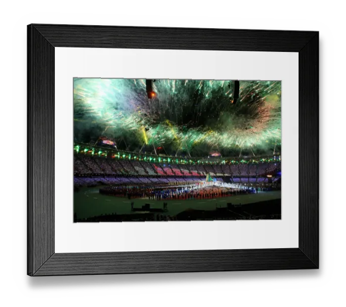 Framed Print : Olympic Stadium With Fireworks Framed Print : Olympic Stadium With Fireworks