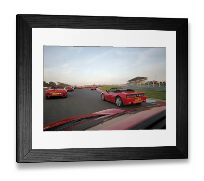 Framed Print : Red Ferrari California & 348 Spider