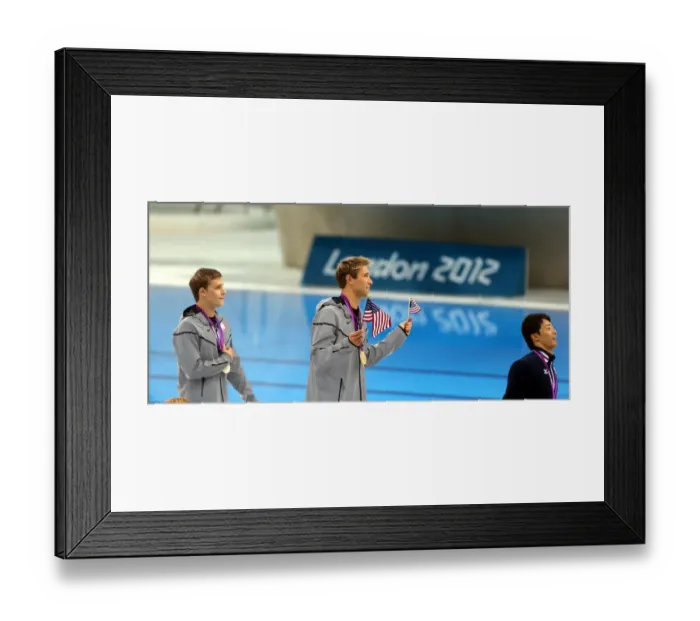 Framed Print : Nick Thomas, Matthew Grevers & Ryosuke Irie Nick Thomas