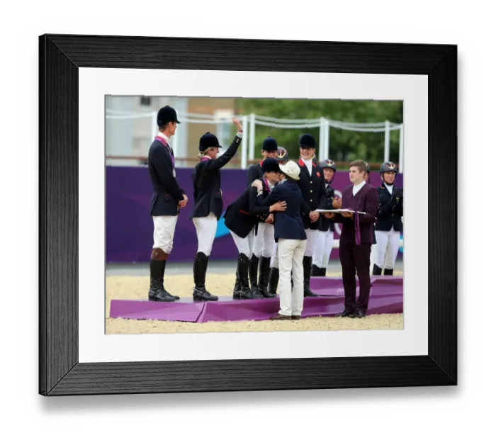 Framed Print : Zara Phillips Receives Her Medal From Her Mother, The Prince Framed Print : Zara Phillips Receives Her Medal From Her Mother, The Prince