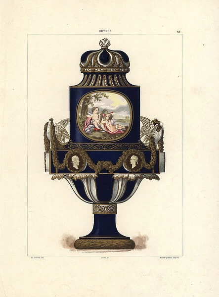 Aux Colombes vase by Sevres