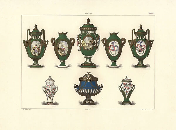 Decorated vases