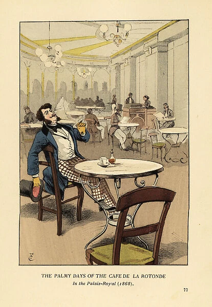 Gentleman smoking in the Cafe de la Rotonde, 1868