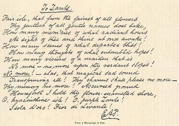 Manuscript of E. A. Poe