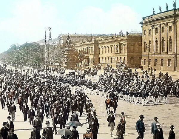 Military parade, Berlin, Germany, Victorian period