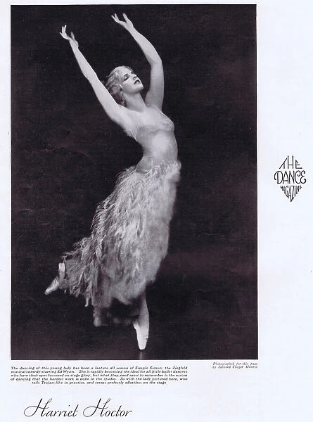 Portrait of American dancer Harriet Hoctor, 1930