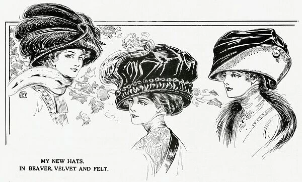 Selection of hats 1909