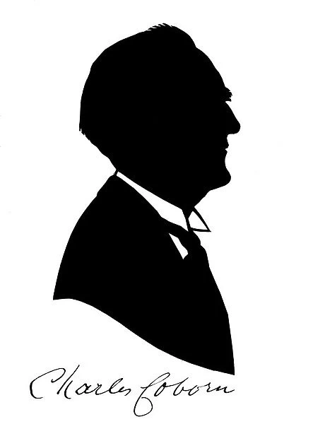 Silhouette portrait of Charles Coborn, music hall performer
