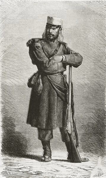 Spain (19th c. ). Spanish soldier of the colonial