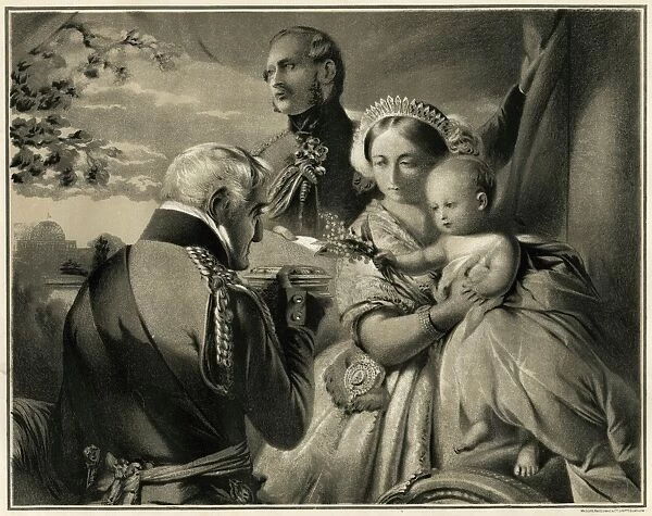Victoria and Albert with Duke of Wellington and their son