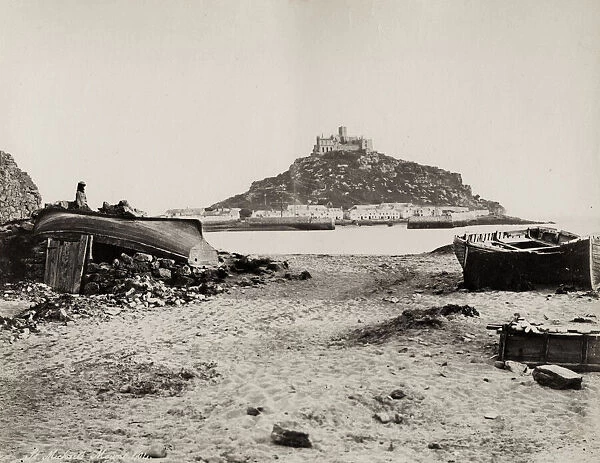 View of St Michaels Mount from the Cornwall coast