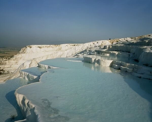 Mineral terrace at the Pamukkale Hot Springs
