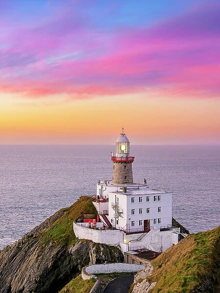 Baily Lighthouse at sunrise, Howth, County Dublin, Ireland