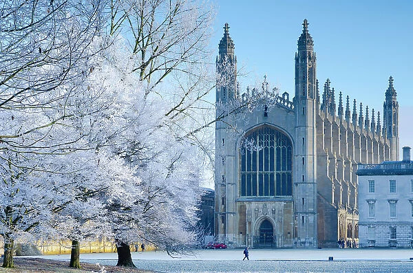 UK, England, Cambridgeshire, Cambridge, The Backs, Kings College Chapel in