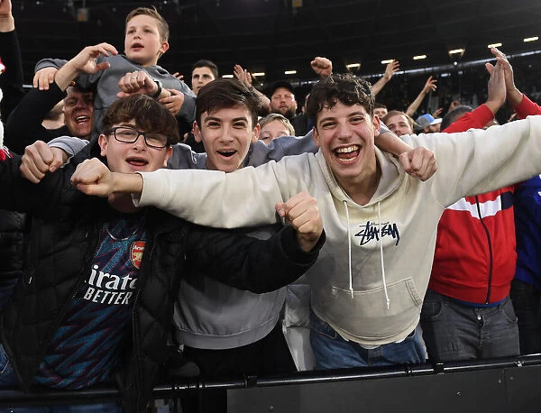 Arsenal's Dramatic Victory: Ardent Fans Ecstatic Reaction Against West Ham United in Premier League Showdown, London 2022