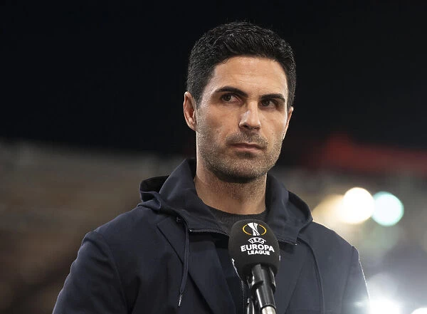 Arsenal's Mikel Arteta Holds Press Conference Ahead of Olympiacos Clash in Empty Europa League Stadium