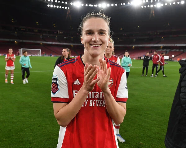 Arsenal's Vivianne Miedema Celebrates after Arsenal Women's Victory over Tottenham Hotspur in FA WSL