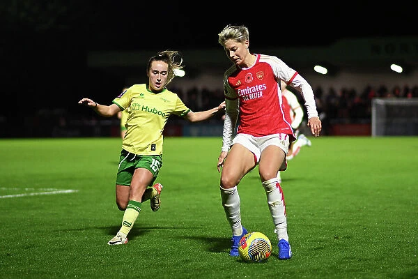 Intense Battle: Arsenal Women vs. Bristol City Women in FA WSL Cup Match