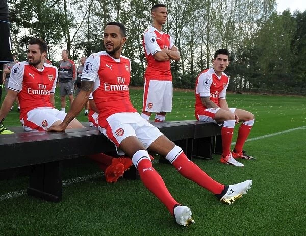 Theo Walcott at Arsenal's 2016-17 First Team Photocall
