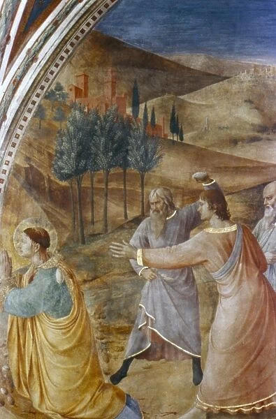 Stoning of St Stephen, Fra Angelico (Guido di Pietro  /  Giovanni da Fiesole c1400-55)